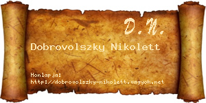 Dobrovolszky Nikolett névjegykártya