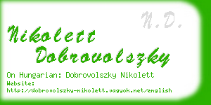 nikolett dobrovolszky business card